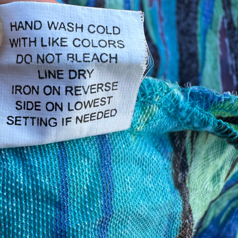 Choices Abstract Striped Sheer Button-Up Top - Wo… - image 4